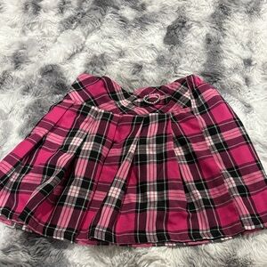 Plaid Pink and Black Women's Skirt